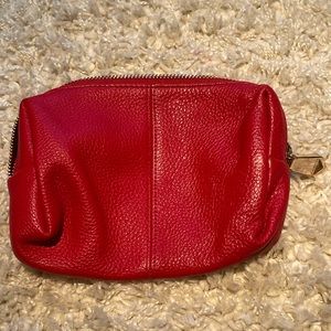 Authentic Christopher Kon Red Pebbled Leather pouch